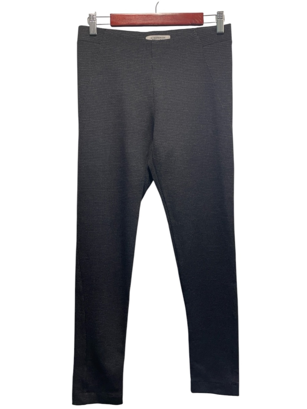 D. Exterior Made in Italy Black/Gray Mini Houndstooth Check Skinny Pants 8M (44)